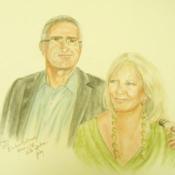 图画 标题为“Marie & Jeff” 由Judy Morgan, 原创艺术品