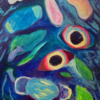 Картина под названием "Couvert Découvert" - Judydcreates, Подлинное произведение искусства, Акрил Установлен на Деревянная р…