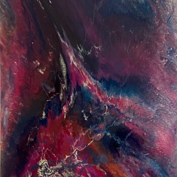 Painting titled "Rupture" by Judydcreates, Original Artwork, Resin Mounted on Wood Stretcher frame