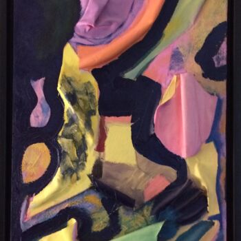 Painting titled "Deep/Profonde" by Judydcreates, Original Artwork, Acrylic Mounted on Wood Stretcher frame