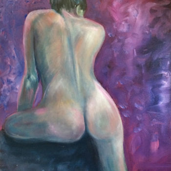 Painting titled "Purple" by Judy Rioux, Original Artwork, Oil