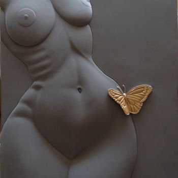 Sculpture titled "Butterfly" by Jürgen Rode, Original Artwork, Plastic