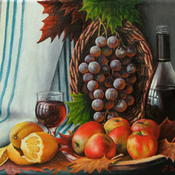 Peinture intitulée ""Herbstliches Still…" par Jura, Œuvre d'art originale, Huile