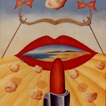 Painting titled "Kosmische Antenne" by Jürgen Lang, Original Artwork