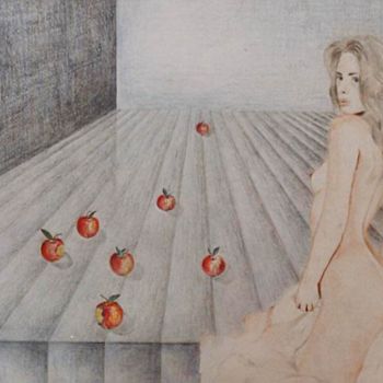 Peinture intitulée "Rote Äpfel" par Jürgen Lang, Œuvre d'art originale