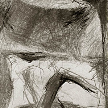 Drawing titled "Spiegelung1" by Jürgen Lang, Original Artwork