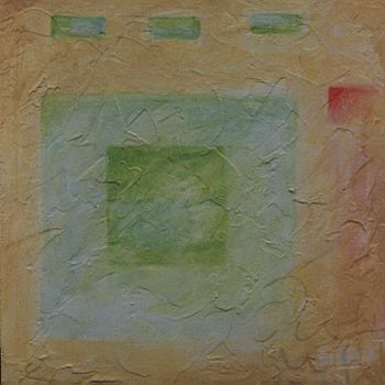 Pintura titulada "Grünes Quadrat" por Jürgen Lang, Obra de arte original
