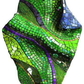 Sculpture intitulée "Emerald" par Julee Latimer, Œuvre d'art originale, Mosaïque