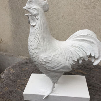 Sculpture intitulée "Coq de papier" par Jules Bonnot, Œuvre d'art originale, Papier