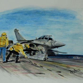 Painting titled "CDG R91, Last flight" by Julien Delente (Jules), Original Artwork, Watercolor