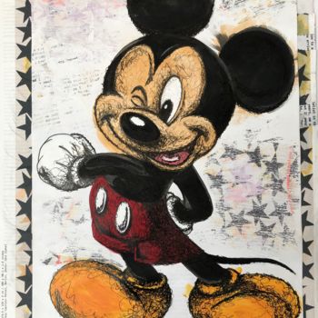 Painting titled "Mickey mouse" by Lu_, Original Artwork, Acrylic