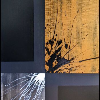 Картина под названием "Contrast" - Jules, Подлинное произведение искусства, Акрил Установлен на Деревянная рама для носилок