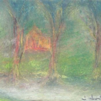 Pittura intitolato "Trees in Forest" da Juli Southmayd, Opera d'arte originale