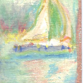 Painting titled "Sailboat" by Juli Southmayd, Original Artwork