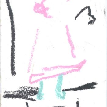 「Pink Girl」というタイトルの絵画 Juli Southmaydによって, オリジナルのアートワーク