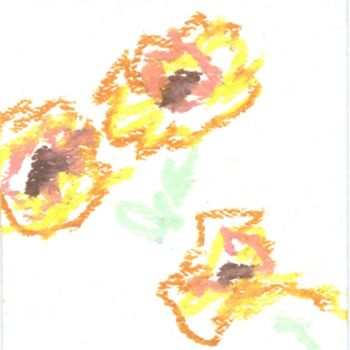 Painting titled "3 Flowers" by Juli Southmayd, Original Artwork