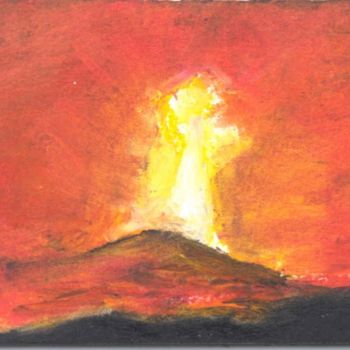 Painting titled "Volcano" by Juli Southmayd, Original Artwork