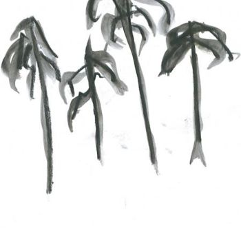 Painting titled "Palm Trees" by Juli Southmayd, Original Artwork