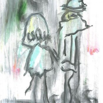 Painting titled "Couple in Hand" by Juli Southmayd, Original Artwork