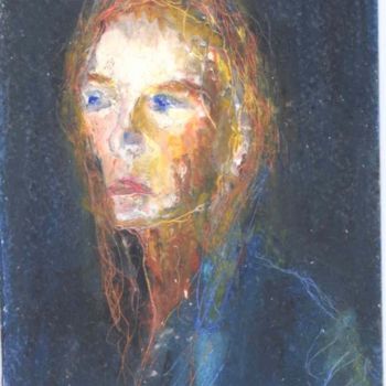 Painting titled "Blue woman" by Juli Southmayd, Original Artwork
