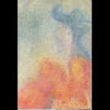 Painting titled "Orange dress/Blue h…" by Juli Southmayd, Original Artwork