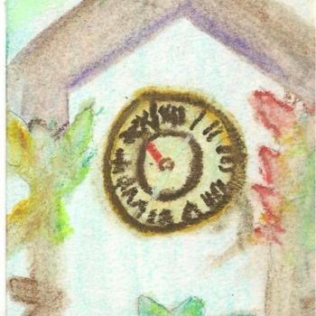 Painting titled "A Clock" by Juli Southmayd, Original Artwork