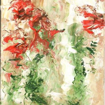 Painting titled ""Dancing Flowers"" by Juli Southmayd, Original Artwork