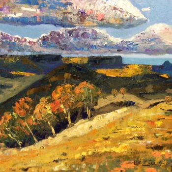 Peinture intitulée "Осень пришла" par Julia Anikina, Œuvre d'art originale, Huile Monté sur Châssis en bois