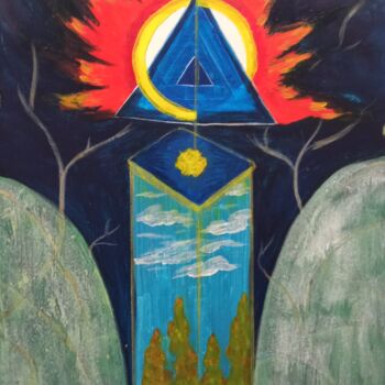 Pintura titulada "Midgard" por Julia Bataeva, Obra de arte original, Acrílico