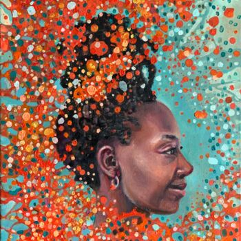 "African american ar…" başlıklı Tablo Julia Brinkfrau tarafından, Orijinal sanat, Petrol