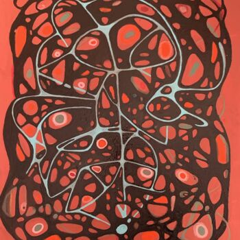 Pittura intitolato "Terracotta abstract…" da Julia Brinkfrau, Opera d'arte originale, Olio