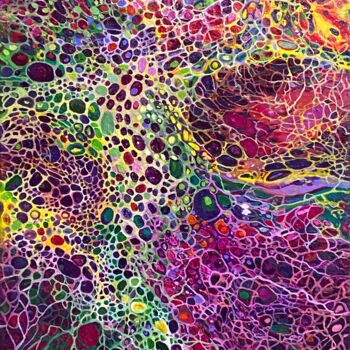 Картина под названием "abstract art colorf…" - Julia Brinkfrau, Подлинное произведение искусства, Масло