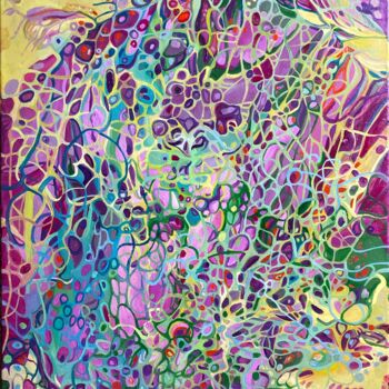 Картина под названием "Abstract art colorf…" - Julia Brinkfrau, Подлинное произведение искусства, Масло