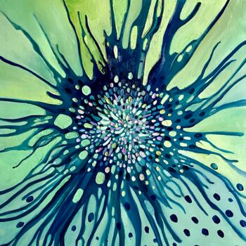 Картина под названием "Large abstract flow…" - Julia Brinkfrau, Подлинное произведение искусства, Масло