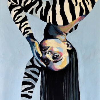 Peinture intitulée "large colorful cont…" par Julia Brinkfrau, Œuvre d'art originale, Acrylique