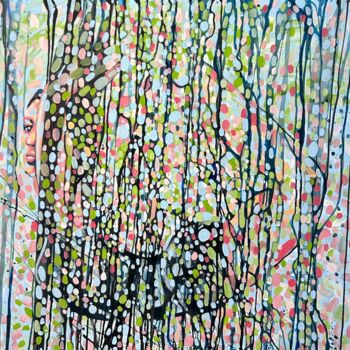 Malerei mit dem Titel "abstract woman pain…" von Julia Brinkfrau, Original-Kunstwerk, Acryl