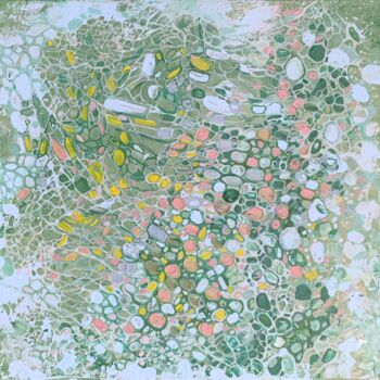 Painting titled "Sage green abstract…" by Julia Brinkfrau, Original Artwork, Acrylic