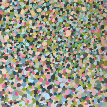 Painting titled "Abstract pointillis…" by Julia Brinkfrau, Original Artwork, Acrylic
