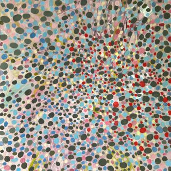 Картина под названием "Abstract pointillis…" - Julia Brinkfrau, Подлинное произведение искусства, Акрил
