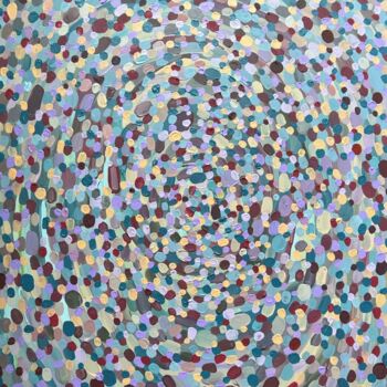 Peinture intitulée "Abstract pointillis…" par Julia Brinkfrau, Œuvre d'art originale, Acrylique