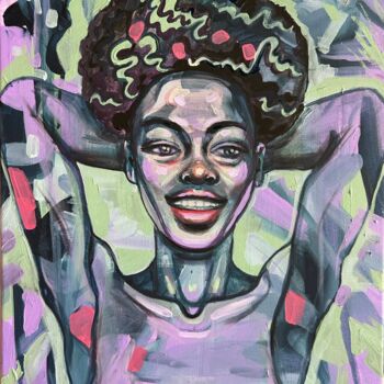 Painting titled "Colorful black beau…" by Julia Brinkfrau, Original Artwork, Acrylic