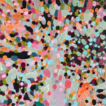 Malerei mit dem Titel "Large colorful abst…" von Julia Brinkfrau, Original-Kunstwerk, Acryl