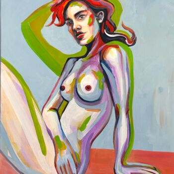 Woman figure study painting