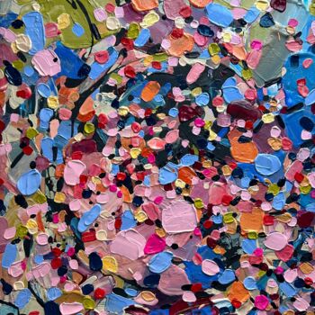 Malerei mit dem Titel "Large multicolor te…" von Julia Brinkfrau, Original-Kunstwerk, Acryl