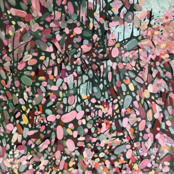 Peinture intitulée "xl square colorful…" par Julia Brinkfrau, Œuvre d'art originale, Acrylique