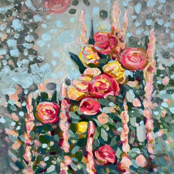 Pittura intitolato "Flowers painting" da Julia Brinkfrau, Opera d'arte originale, Acrilico