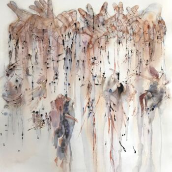 Painting titled "Whose threads are l…" by Julia Bunkevich, Original Artwork, Watercolor
