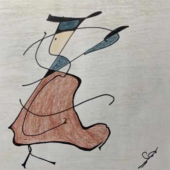 Рисунок под названием ""Kappa" from the "G…" - Julia Cherekaeva, Подлинное произведение искусства, Цветные карандаши