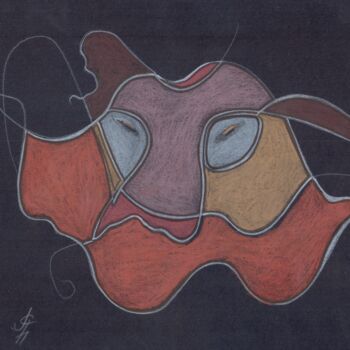 Рисунок под названием ""Nurru" from the "R…" - Julia Cherekaeva, Подлинное произведение искусства, Цветные карандаши