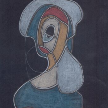 Рисунок под названием ""Wisdom" from the "…" - Julia Cherekaeva, Подлинное произведение искусства, Цветные карандаши